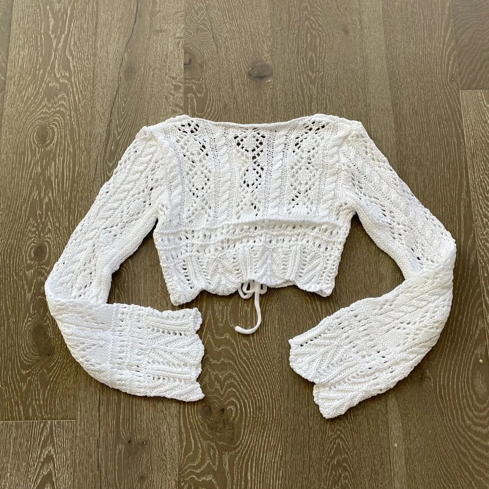 Emory Park crochet keyhole cardigan - Picture 4 of 7